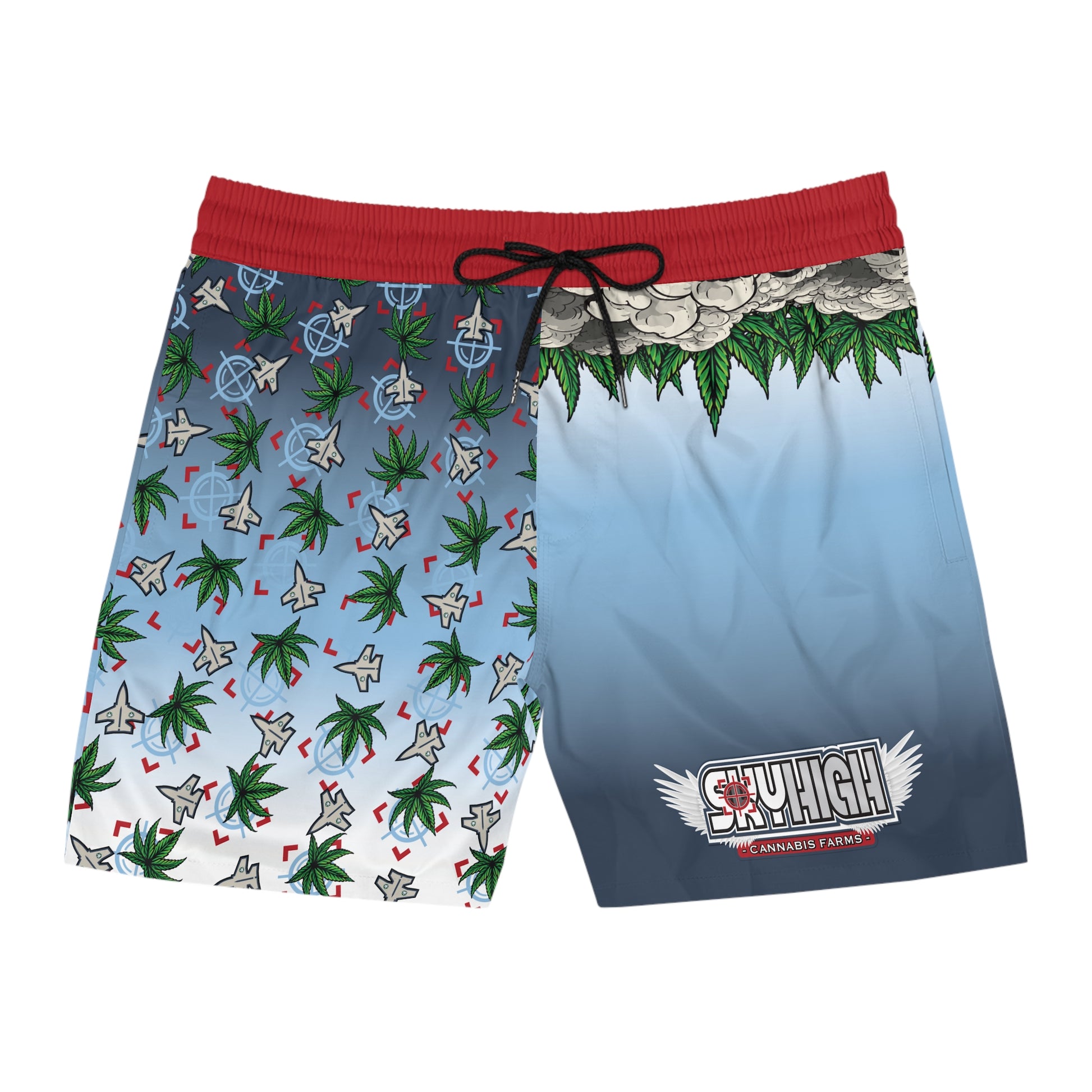 Sky High - Fly High Red Top Men's Swim Shorts
