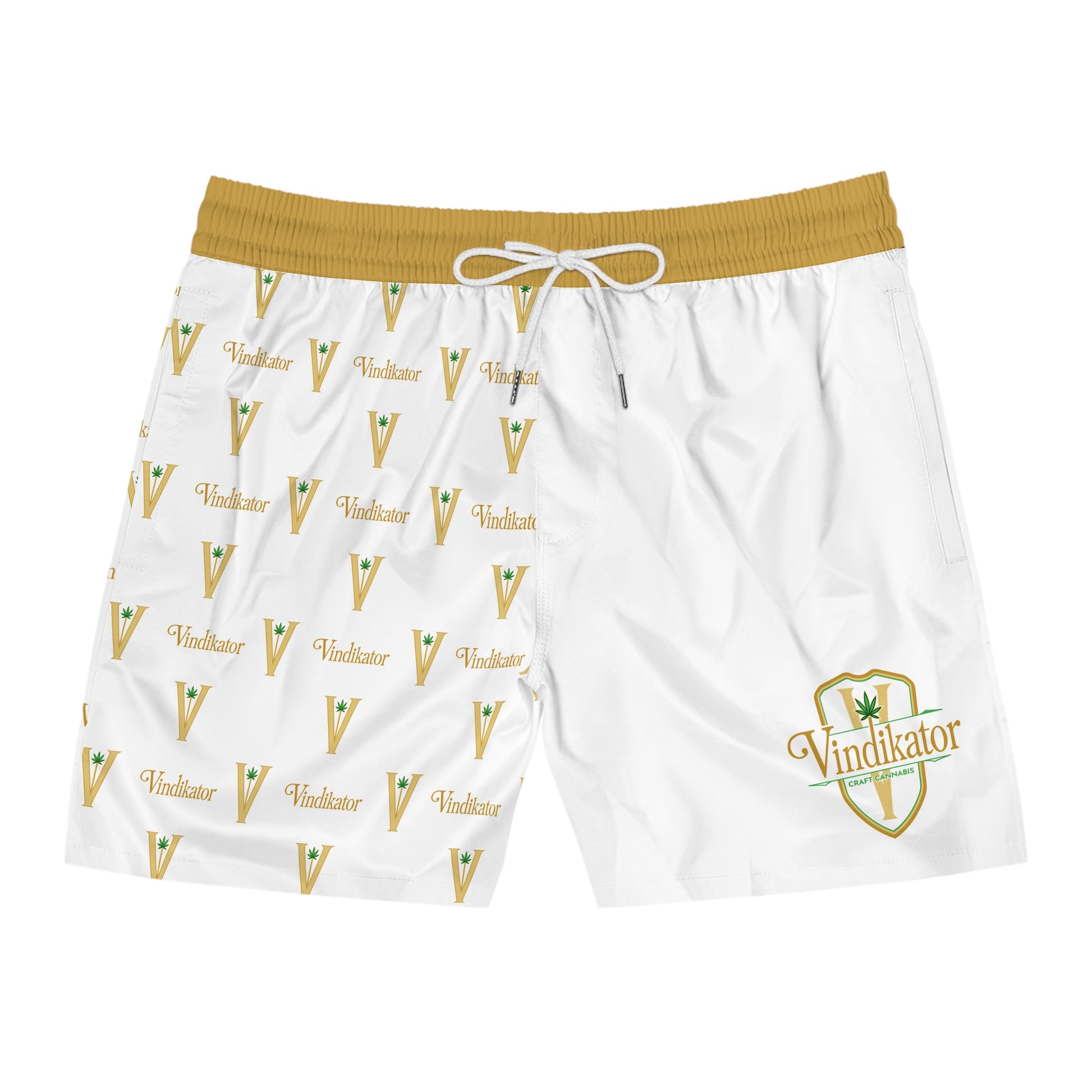 Vindikator - Victory in White Men's Swim Shorts