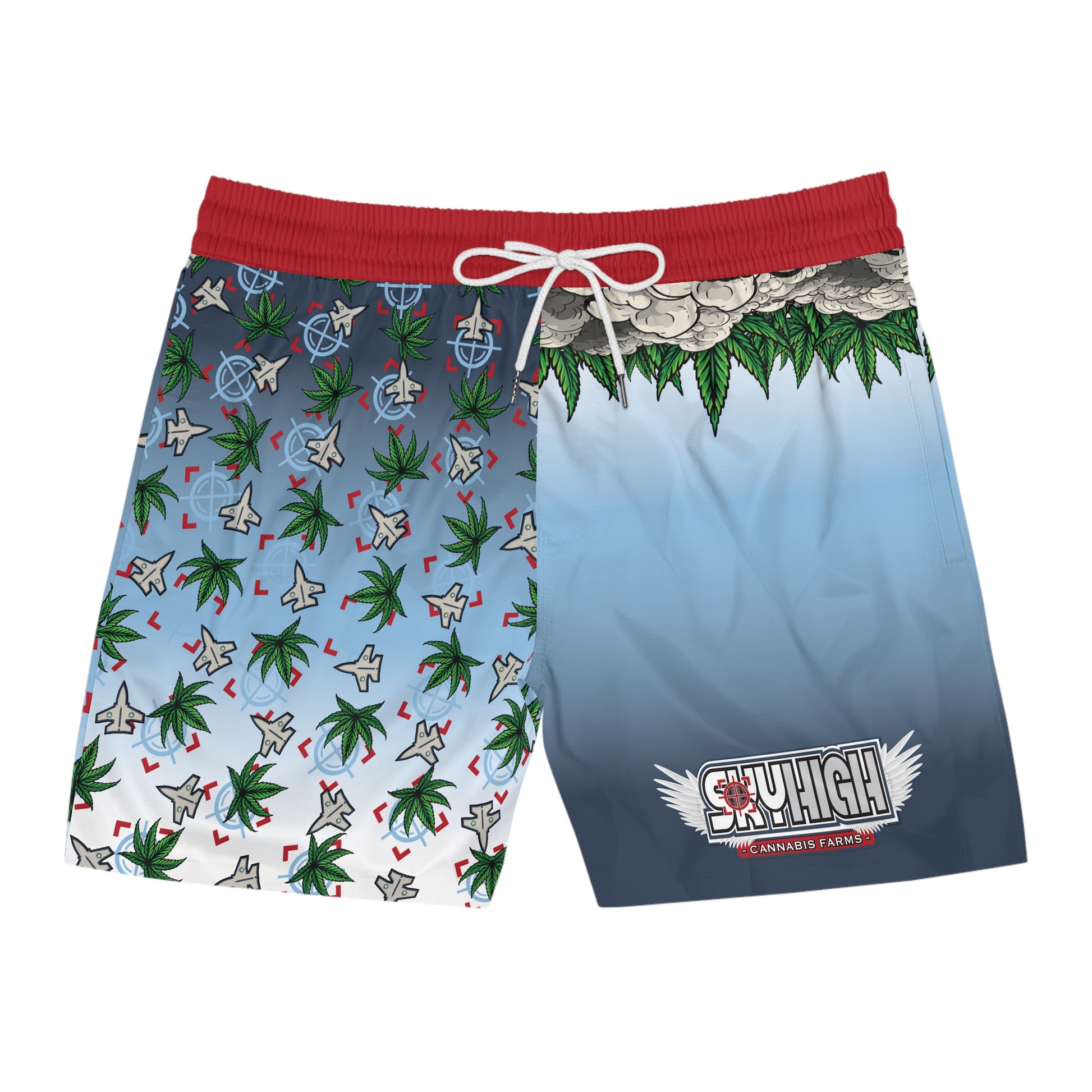 Sky High - Fly High Red Top Men's Swim Shorts