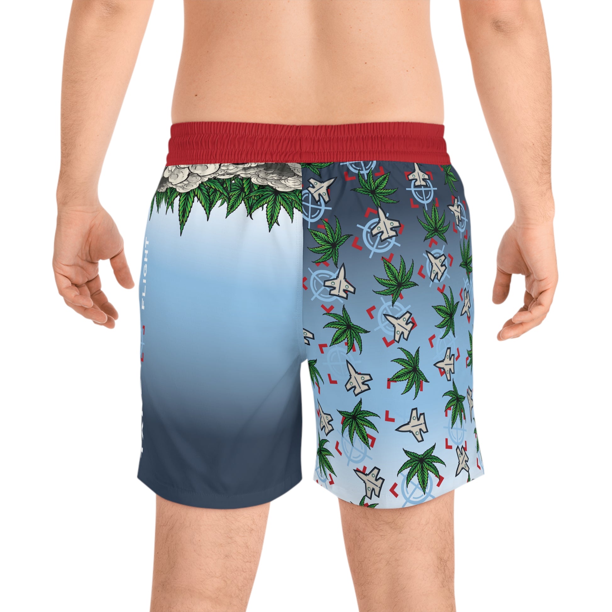 Sky High - Fly High Red Top Men's Swim Shorts