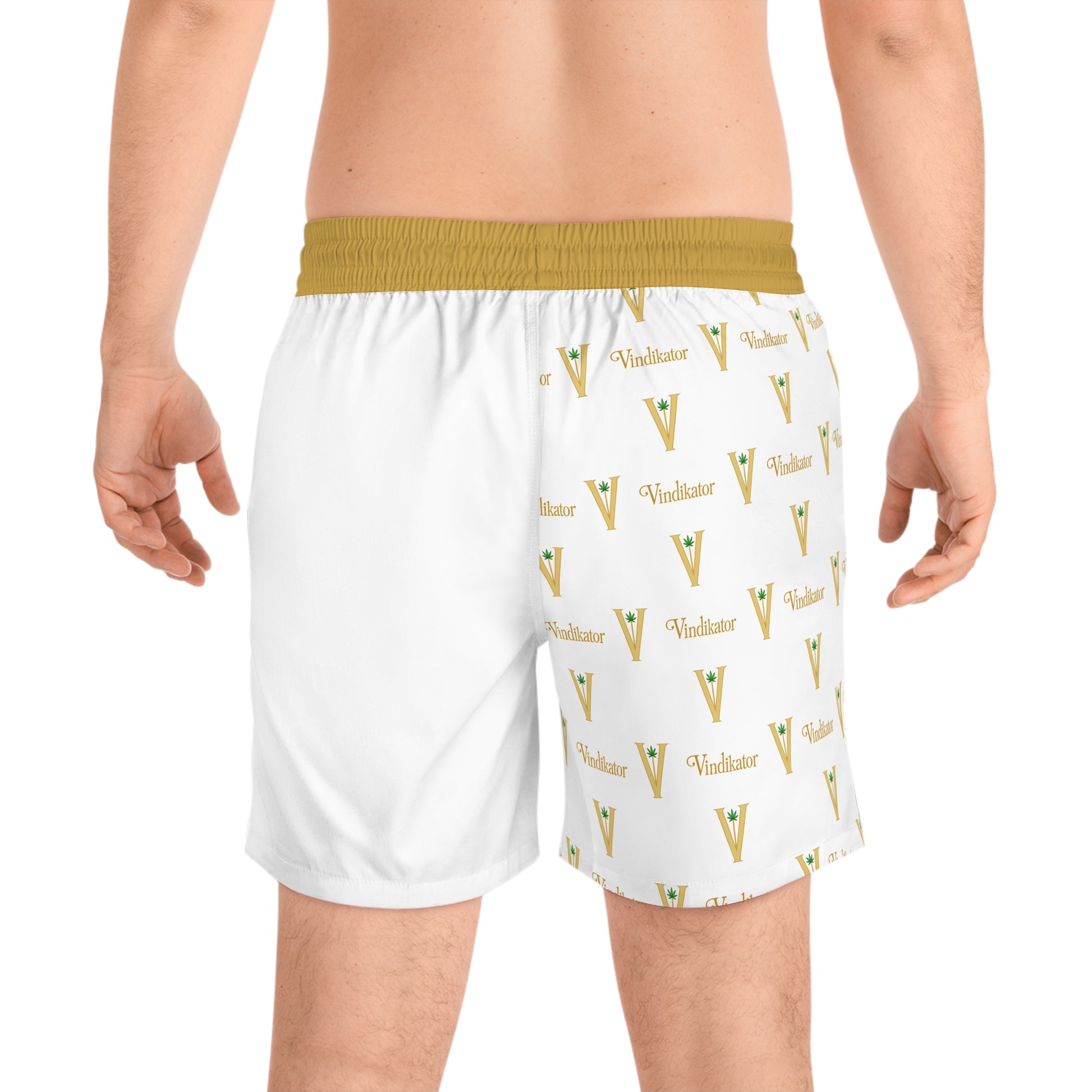 Vindikator - Victory in White Men's Swim Shorts