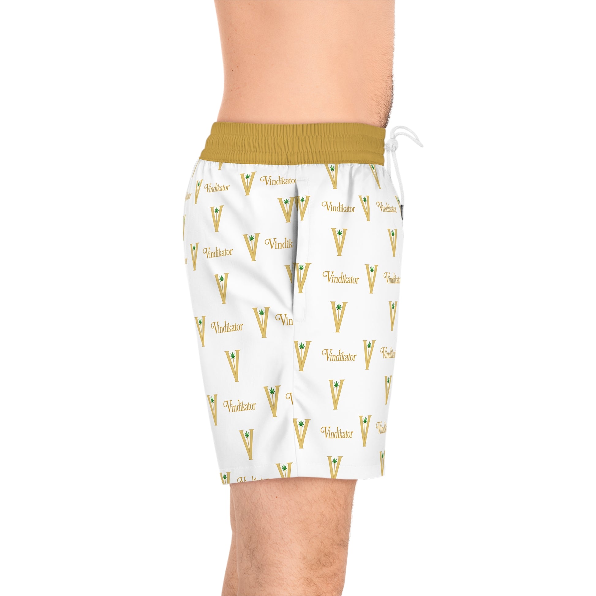 Vindikator - Victory in White Men's Swim Shorts