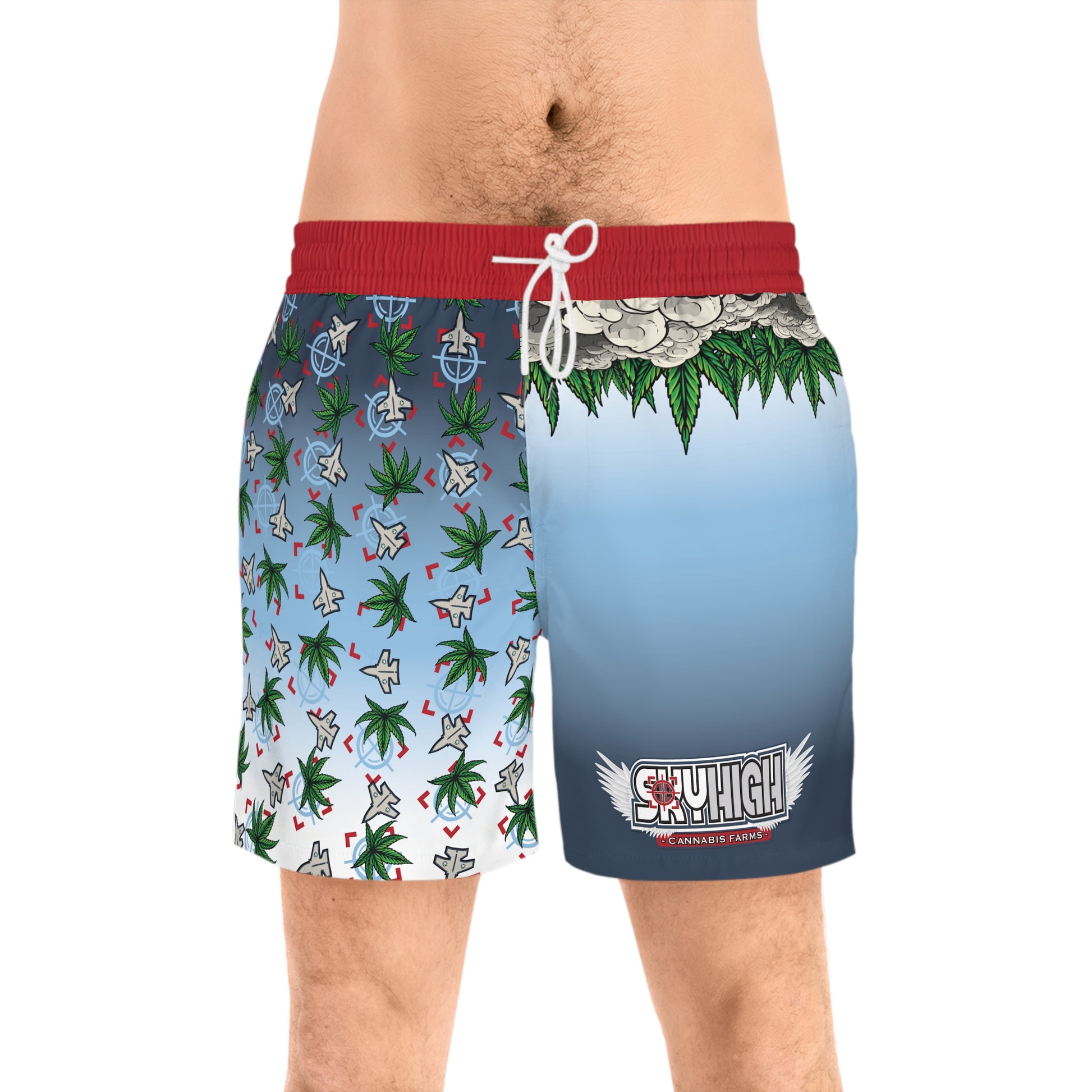 Sky High - Fly High Red Top Men's Swim Shorts