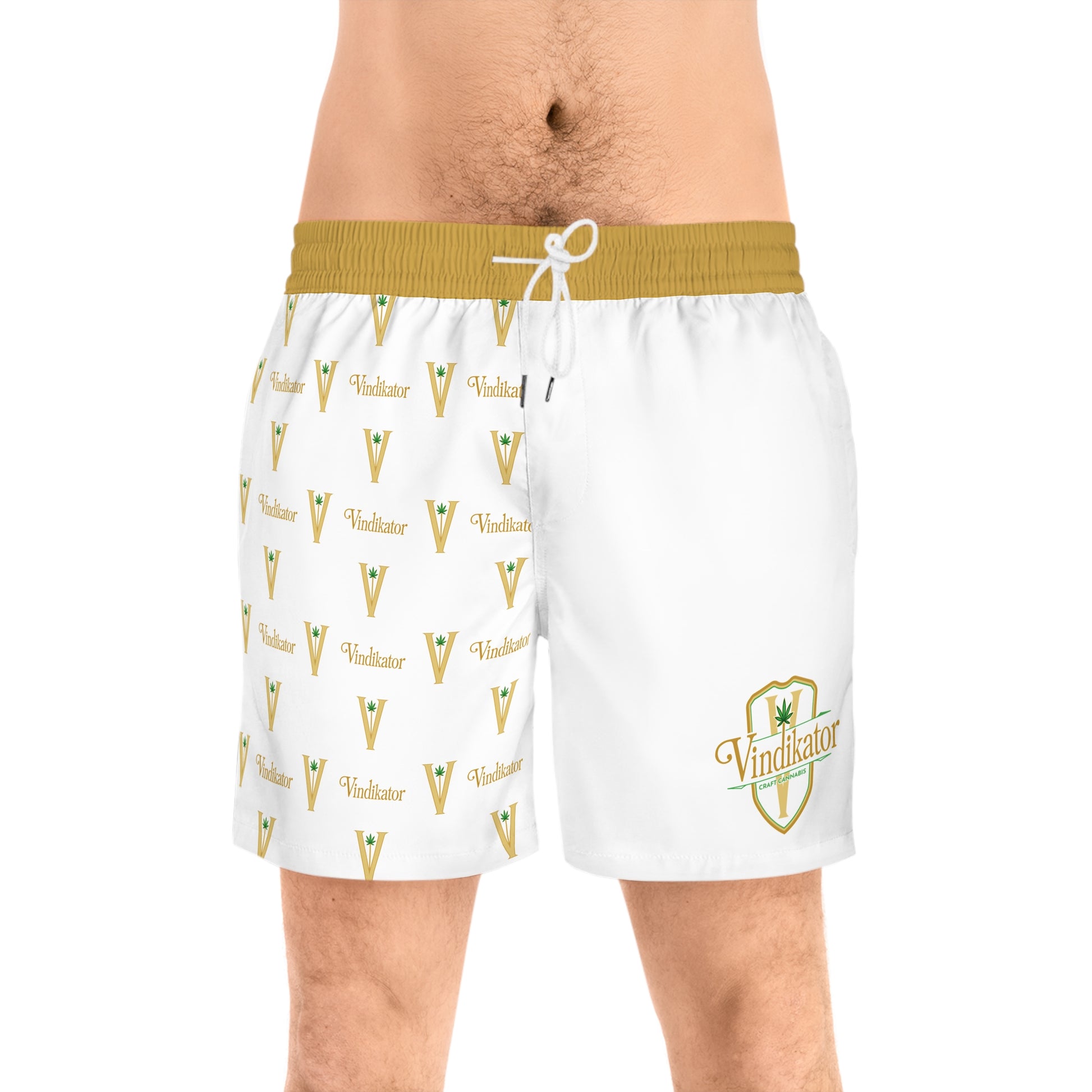 Vindikator - Victory in White Men's Swim Shorts