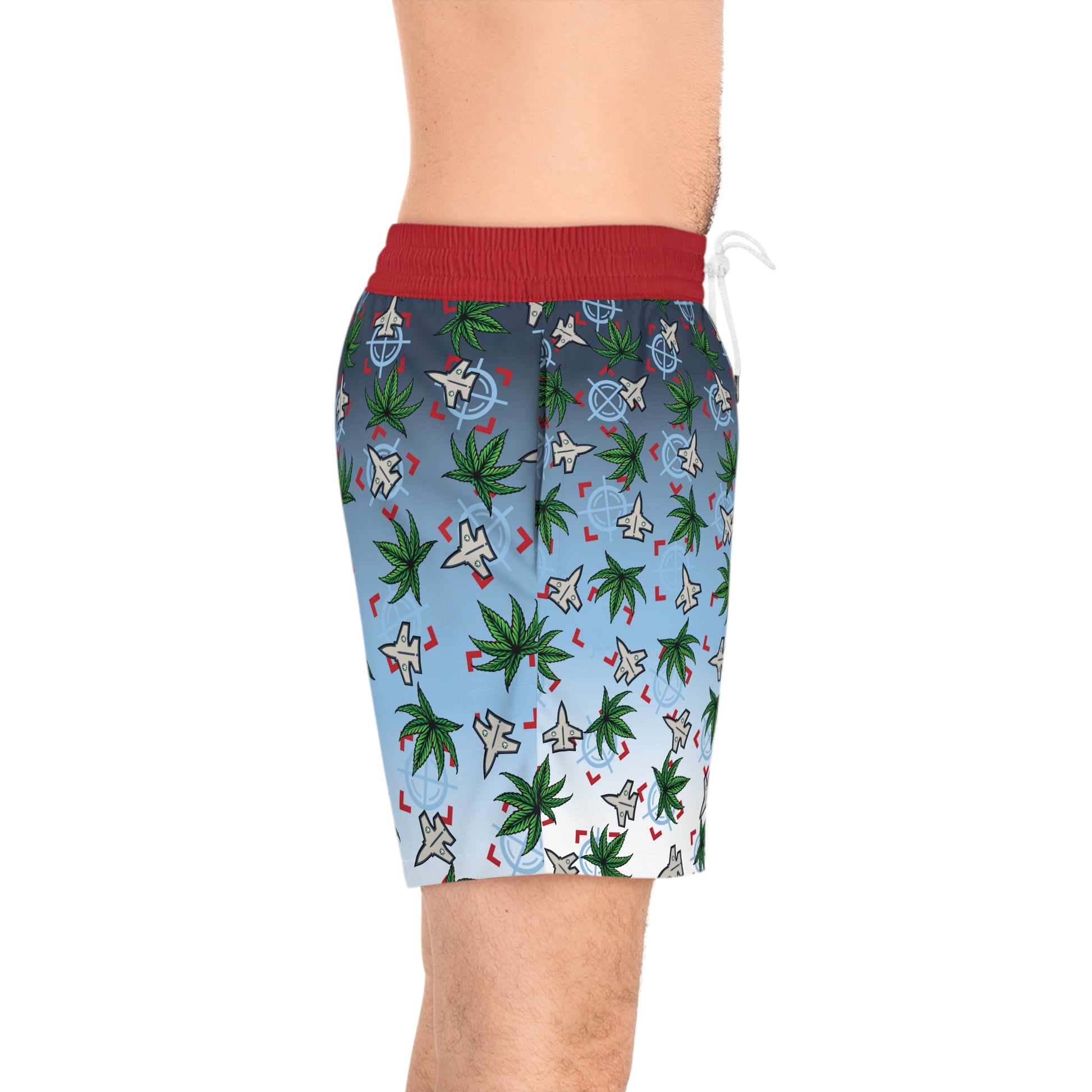 Sky High - Fly High Red Top Men's Swim Shorts