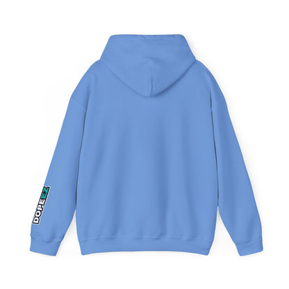 Happy Lil FunGuy w/Turquoise  Head - Unisex Heavy Blend™ Hooded Sweatshirt