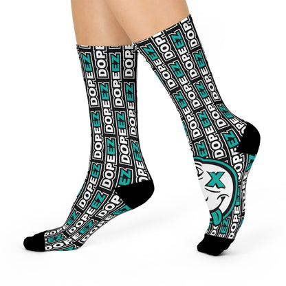 DOPEEZ Pattern Cushioned Crew Socks