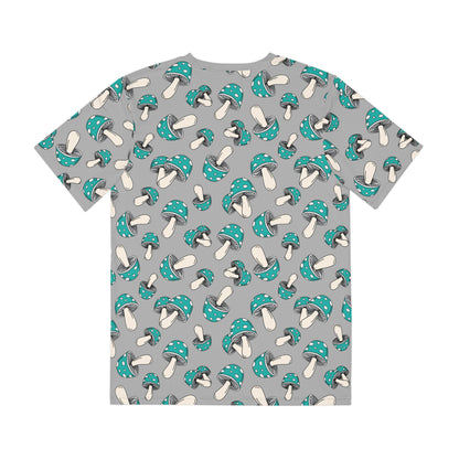 All Over Mushies Dopeez Light Gray Tee