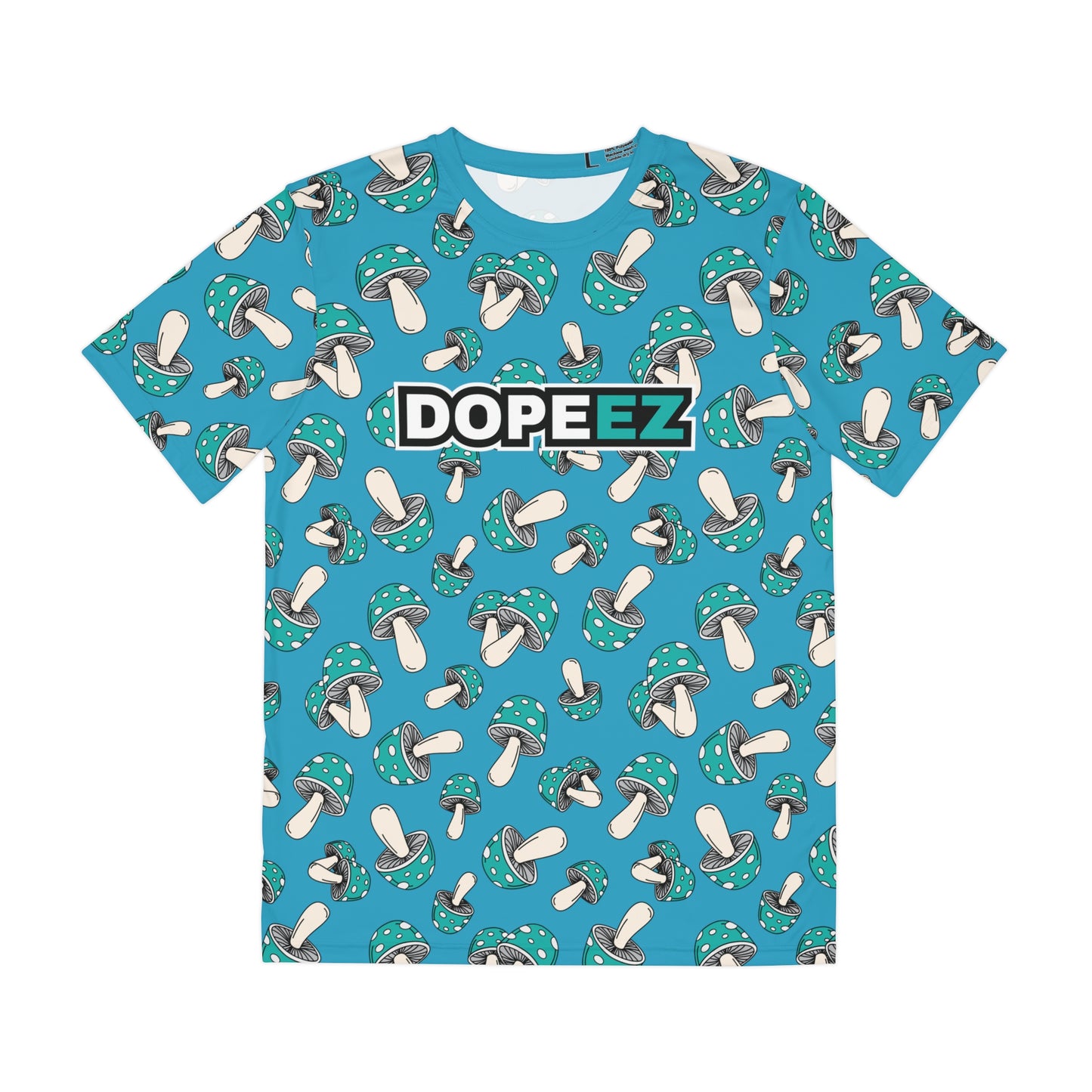 All Over Mushies Dopeez Turquoise Tee