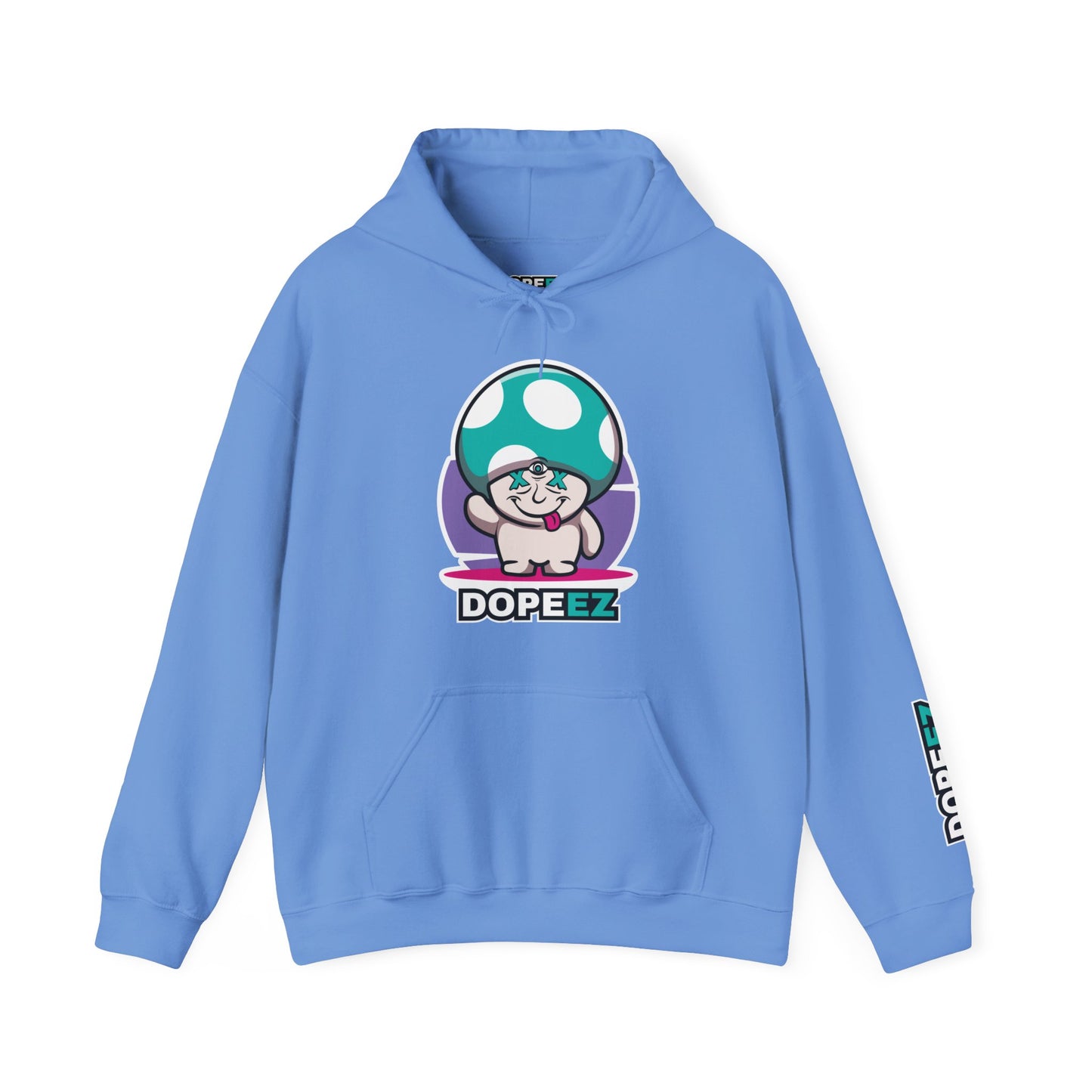 Happy Lil FunGuy w/Turquoise  Head - Unisex Heavy Blend™ Hooded Sweatshirt