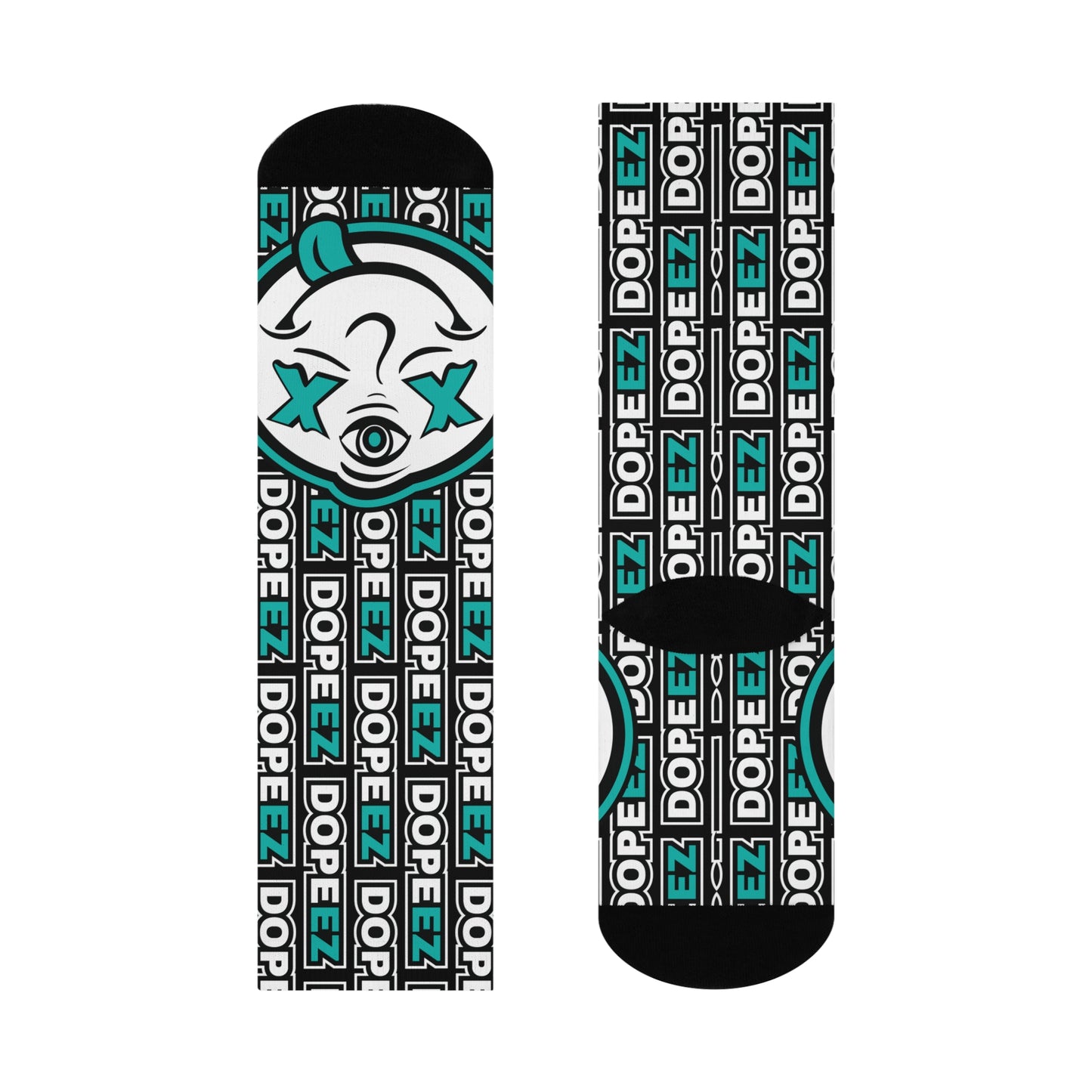 DOPEEZ Pattern Cushioned Crew Socks