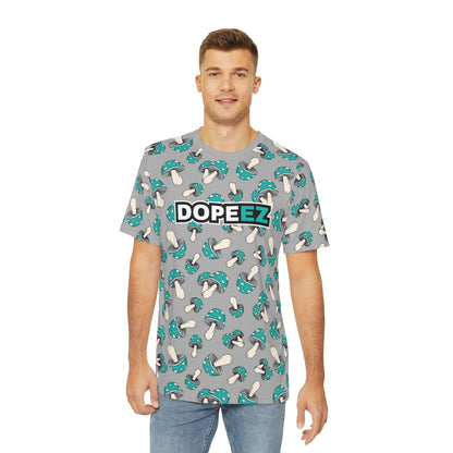 All Over Mushies Dopeez Light Gray Tee