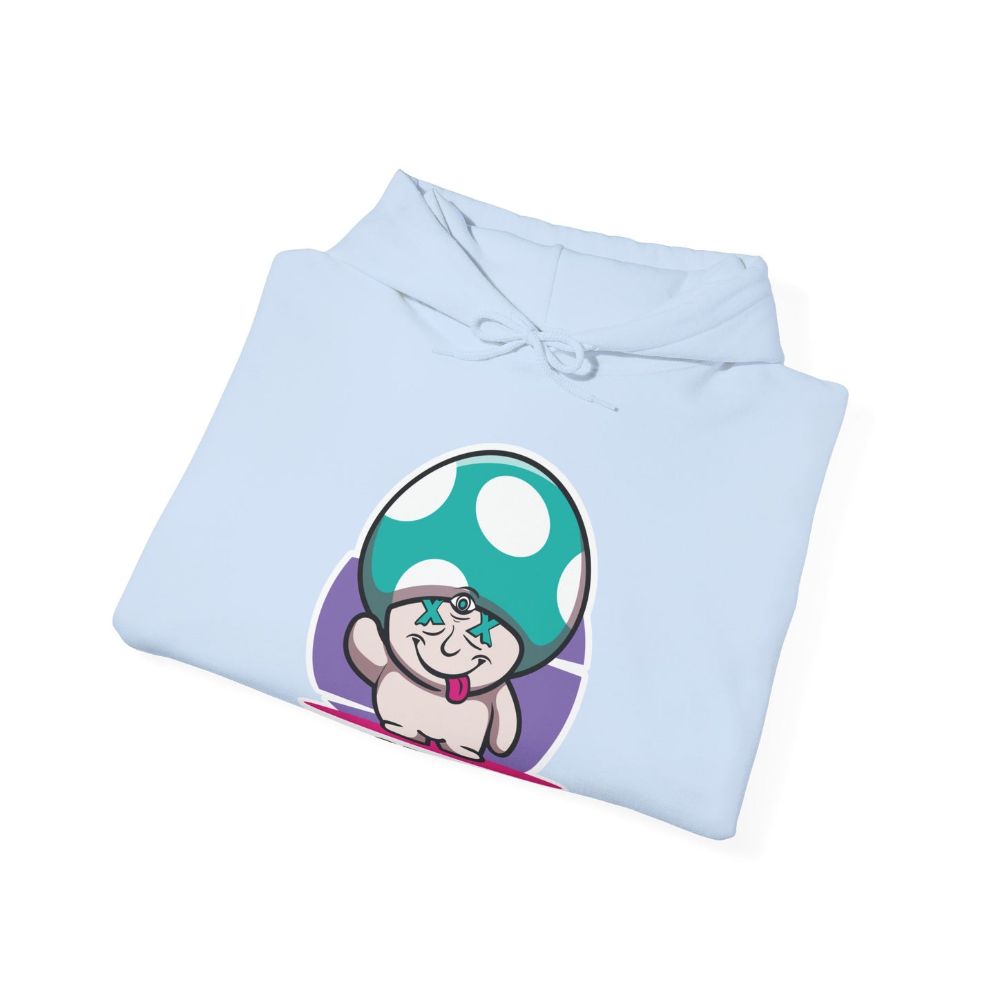 Happy Lil FunGuy w/Turquoise  Head - Unisex Heavy Blend™ Hooded Sweatshirt