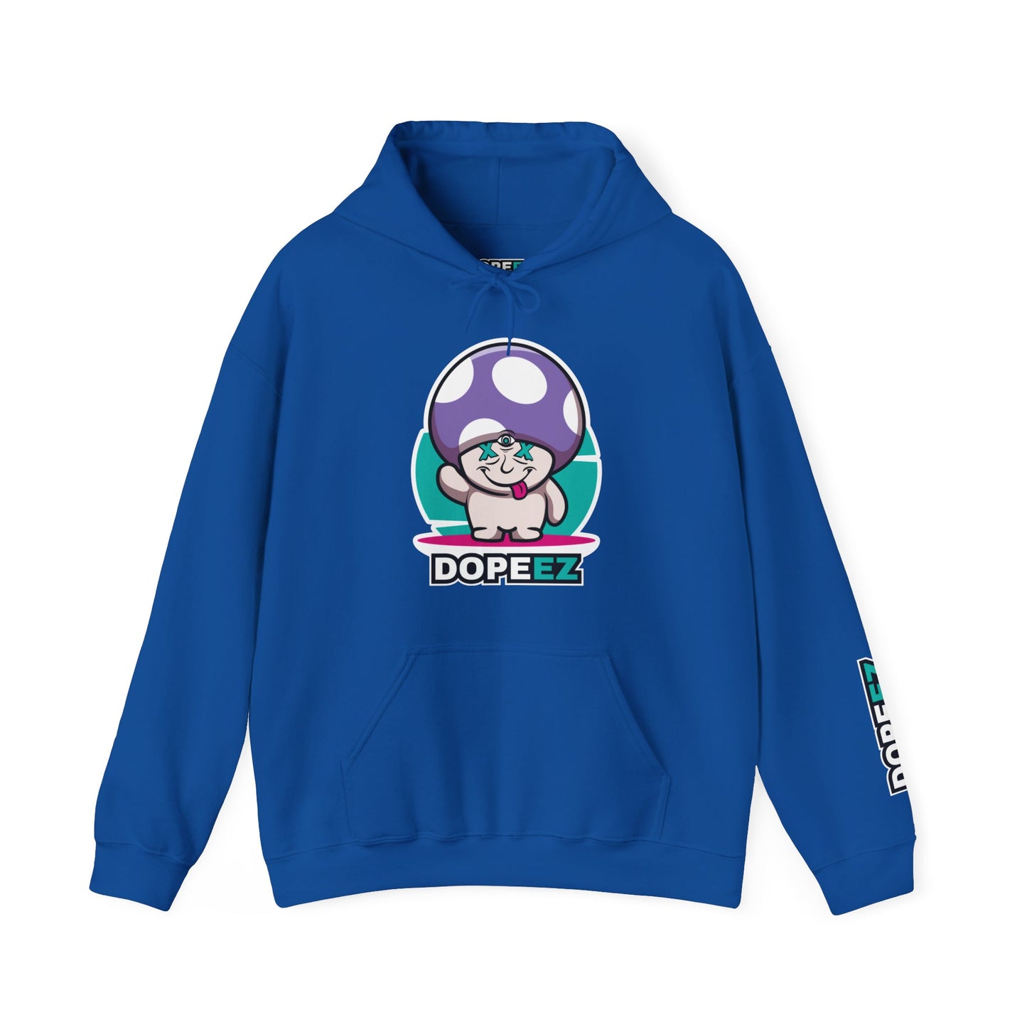 Happy Lil FunGuy w/Purple Cap - Unisex Heavy Blend™ Hooded Sweatshirt