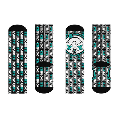 DOPEEZ Pattern Cushioned Crew Socks