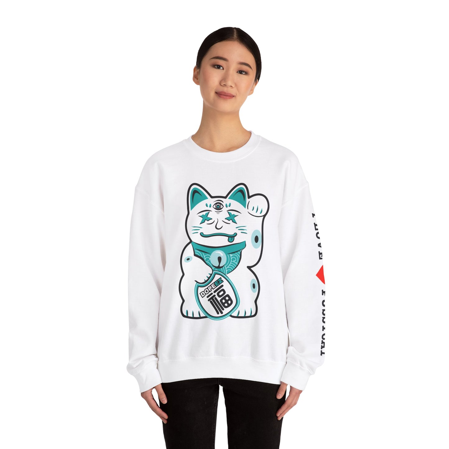 Lucky Pussycat - Unisex Heavy Blend™ Crewneck Sweatshirt