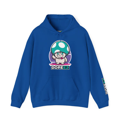 Happy Lil FunGuy w/Turquoise  Head - Unisex Heavy Blend™ Hooded Sweatshirt