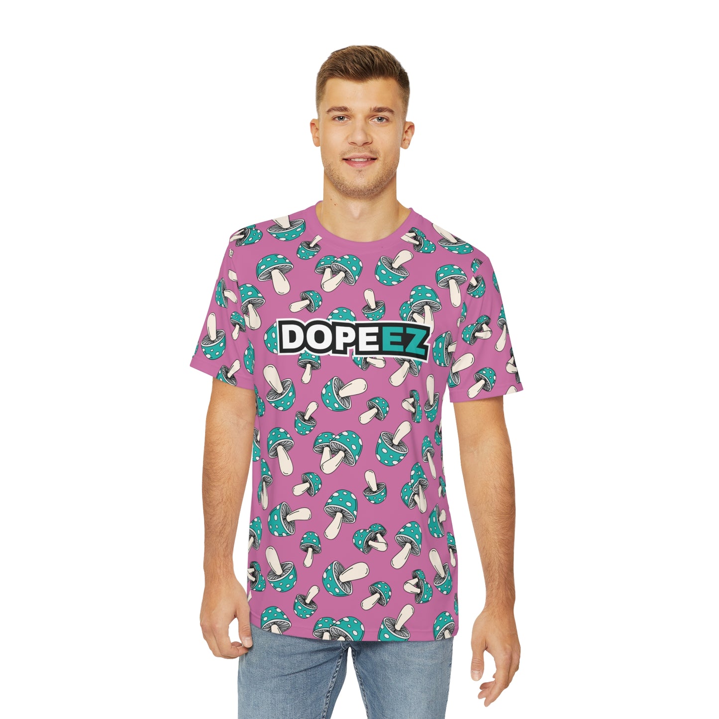 All Over Mushies Dopeez Light Pink Tee