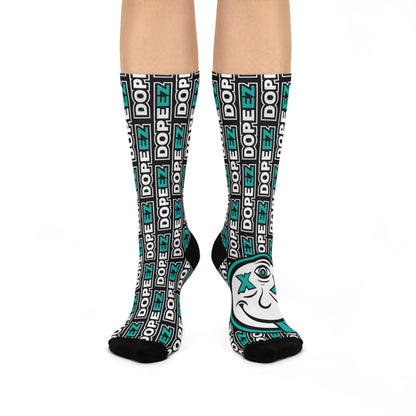 DOPEEZ Pattern Cushioned Crew Socks